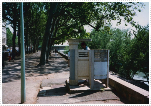 Outdoor urinal in Paris, France Outdoor urinal in Paris, France